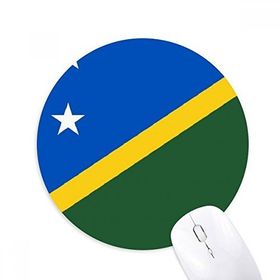 Dıythinker Solomon Adaları Ulusal Bayrağı Okyanusya Ülke Baskılı Yuvarlak Kaymaz Kauçuk Mouse Pad