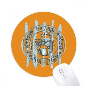 Dıythinker Soyut Hayvan Çizgi Film Kombinasyonu Desen Baskılı Yuvarlak Kaymaz Kauçuk Mouse Pad