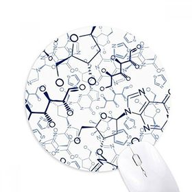 Dıythinker Soyut Mavi Kimyasal Moleküler Yapı Baskılı Yuvarlak Kaymaz Kauçuk Mouse Pad