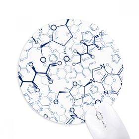 Dıythinker Soyut Mavi Kimyasal Moleküler Yapı Baskılı Yuvarlak Kaymaz Kauçuk Mouse Pad