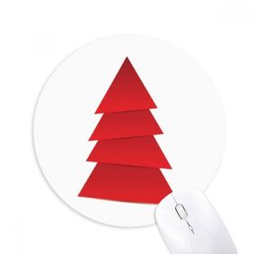 Dıythinker Soyut Noel Ağacı Origami Desenli Baskılı Yuvarlak Kaymaz Kauçuk Mouse Pad