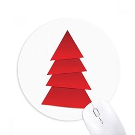 Dıythinker Soyut Noel Ağacı Origami Desenli Baskılı Yuvarlak Kaymaz Kauçuk Mouse Pad