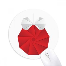 Dıythinker Soyut Noel Origami Dekorasyon Desen Baskılı Yuvarlak Kaymaz Kauçuk Mouse Pad