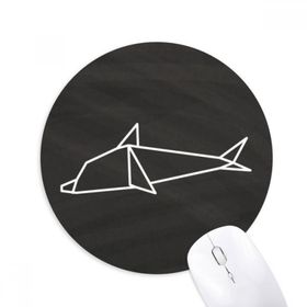 Dıythinker Soyut Origami Yunus Geometrik Şekilli Baskılı Yuvarlak Kaymaz Kauçuk Mouse Pad