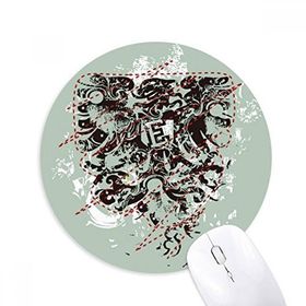 Dıythinker Soyut Tasarım Desen Grafiti Sokak Baskılı Yuvarlak Kaymaz Kauçuk Mouse Pad