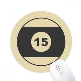 Dıythinker Spor Bilardo Basit Geometri Desenli Baskılı Yuvarlak Kaymaz Kauçuk Mouse Pad