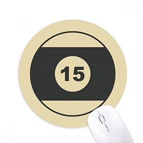 Dıythinker Spor Bilardo Basit Geometri Desenli Baskılı Yuvarlak Kaymaz Kauçuk Mouse Pad