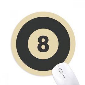Dıythinker Spor Bilardo Basit Geometri Desenli Baskılı Yuvarlak Kaymaz Kauçuk Mouse Pad