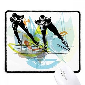 Dıythinker Spor Sürat Pateni Sporcular Suluboya Kaymaz Mouse Pad