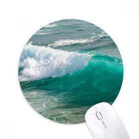 Dıythinker Sprey Su Deniz Dalgası Bilim Doğa Resmi Baskılı Yuvarlak Kaymaz Kauçuk Mouse Pad