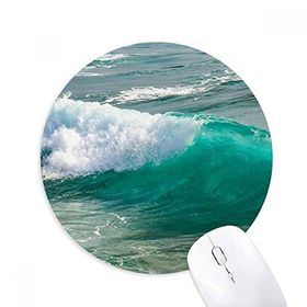 Dıythinker Sprey Su Deniz Dalgası Bilim Doğa Resmi Baskılı Yuvarlak Kaymaz Kauçuk Mouse Pad