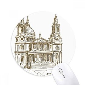Dıythinker St.Paul's Cathedral England Londra Baskılı Yuvarlak Kaymaz Kauçuk Mouse Pad