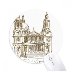 Dıythinker St.Paul's Cathedral England Londra Baskılı Yuvarlak Kaymaz Kauçuk Mouse Pad