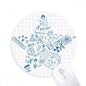 Dıythinker Star Strokes Stili Fiziksel Kimya Sembolü Baskılı Yuvarlak Kaymaz Kauçuk Mouse Pad