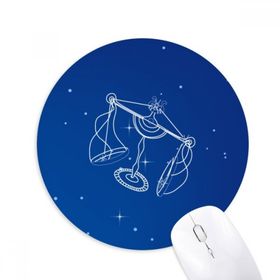 Dıythinker Star Universe Terazi Takım Deseni Baskılı Yuvarlak Kaymaz Kauçuk Mouse Pad