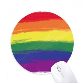 Dıythinker Stipppling Gökkuşağı Eşcinsel LGBT Baskılı Yuvarlak Kaymaz Kauçuk Mouse Pad