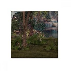 Dıythinker Stream Orman Bilim Doğa Manzarası 10x10 cm Seramik Karo