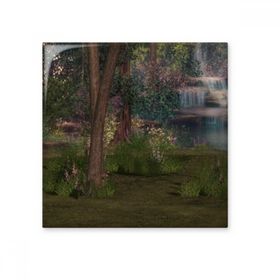 Dıythinker Stream Orman Bilim Doğa Manzarası 15x15 cm Seramik Karo