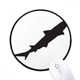 Dıythinker Streamline Köpekbalığı Şiddetli Siluet Yuvarlak Kaymaz Mouse Pad