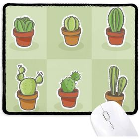 Dıythinker Succulents Kaktüs Saksısı Bitki İllüstrasyon Desen Kaymaz Mouse Pad