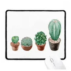 Dıythinker Succulents Kaktüs Saksısı Bitki İllüstrasyonu Kaymaz Mouse Pad