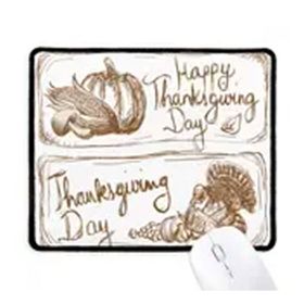 Dıythinker Şükran Günü Mührü Gri Desen Kaymaz Mouse Pad