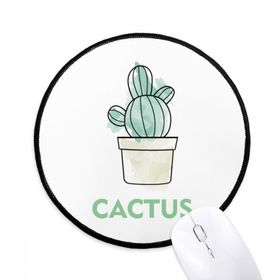 Dıythinker Suluboya Kaktüs Sulu Meyveler Saksı Bitki Yuvarlak Kaymaz Mouse Pad