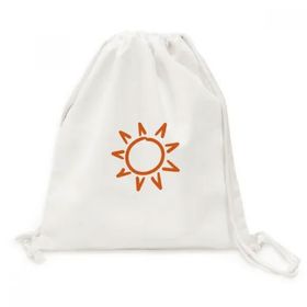 Dıythinker Sunshine El Boyama Güneş Turuncu Kanvas İpli Sırt Çantası