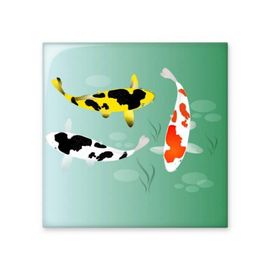 Dıythinker Taditional Çin Balık Toplama Seramik 10x10 cm Seramik Karo