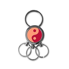 Dıythinker Taiji Sekiz Diyagram Yin-Yang Çin Geleneksel Kültür Sanat İllüstrasyon Desen Metal Anahtarlık