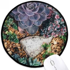Dıythinker Taş Çiçek Bilim Doğa Manzarası Yuvarlak Kaymaz Mouse Pad