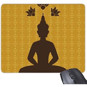 Dıythinker Tayland Krallığı Geleneksel Tayland Gümrük Kültürü Budizm Buda Heykeli Sanat İllüstrasyonu Dikdörtgen Kaymaz Kauçuk Mouse Pad