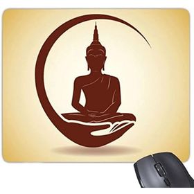 Dıythinker Tayland Krallığı Tayland Geleneksel Gümrük Taylandda Yapılan Buda Ay Sanatı Mouse Pad