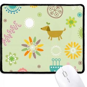 Dıythinker Taze Stil Çiçek Köpek Desen Kaymaz Mouse Pad