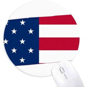 Dıythinker Tennessee ABD Haritası Yıldızlar Çizgili Bayrak Şekilli Yuvarlak Kaymaz Kauçuk Mouse Pad