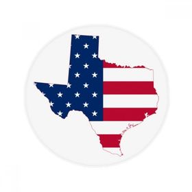 DIYthinker Texas ABD Yuvarlak Haritası Yıldızlar Çizgili Bayrak Şekli Kaymaz Zemin Evcil Hayvan Matı