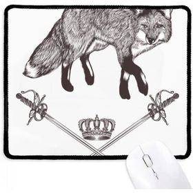 Dıythinker Tilki Kılıç Tacı Hayvan Barok Stil Kaymaz Mouse Pad