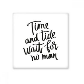 Dıythinker Time and Tide Wait for No Man Alıntı Seramik Biske Fayans 20x20 cm Seramik Karo