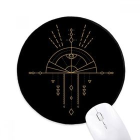 Dıythinker Totem Desen Geometri Fan Alien Yuvarlak Kaymaz Mouse Pad