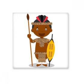 Dıythinker Tribe Güney Afrika Çizgi Film 20x20 cm Seramik Karo