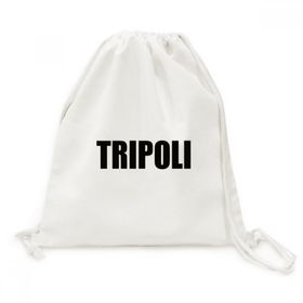 Dıythinker Tripoli Lübnan Şehir Adı Kanvas İpli Sırt Çantası