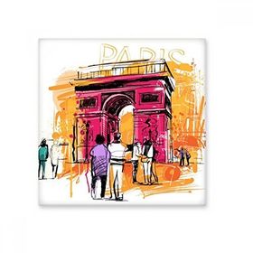 Dıythinker Triumphal Arch Paris Fransa El Çizimi 15x15 cm Seramik Karo