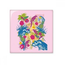 Dıythinker Tropikal Stil Papağan Ayısı Zebra Seramik 10x10 cm Seramik Karo