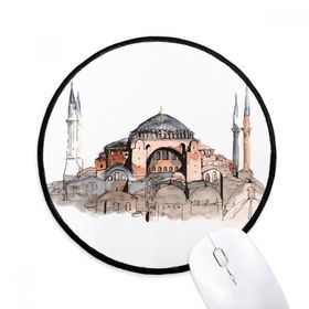 Dıythinker Türkiye Ayasofya İstanbul Yuvarlak Kaymaz Mouse Pad