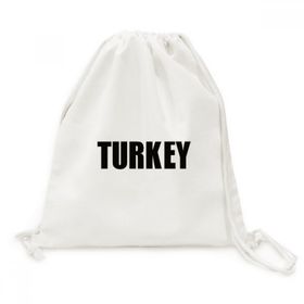 Dıythinker Türkiye Ülke Adı Siyah Kanvas İpli Sırt Çantası