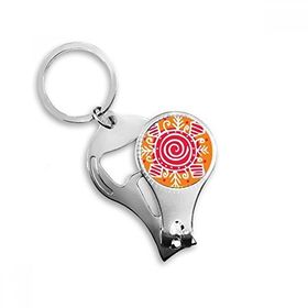 Dıythinker Turuncu Vortex Meksika Totemleri Antik Medeniyet Çizim Anahtarlık