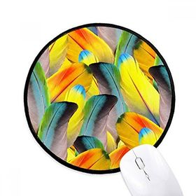 Dıythinker Tüy Renkli Çiçek Güneş Işığı Yuvarlak Kaymaz Mouse Pad