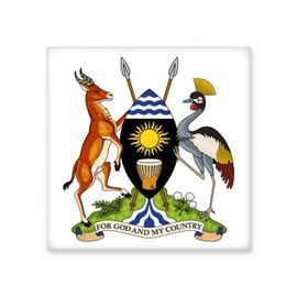 Dıythinker Uganda Afrika Ulusal Amblem Seramik 10x10 cm Seramik Karo