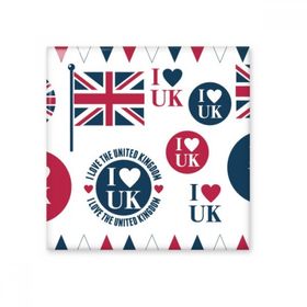 Dıythinker Union Jack I Love UK Kalp Şekilli Kırsal 20x20 cm Seramik Karo