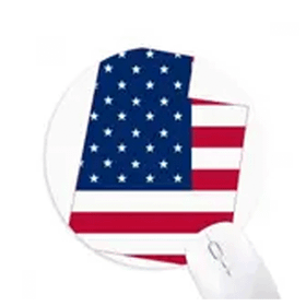 Dıythinker Utah Amerika ABD Haritası Yıldızlar Çizgili Bayrak Yuvarlak Kaymaz Kauçuk Mouse Pad